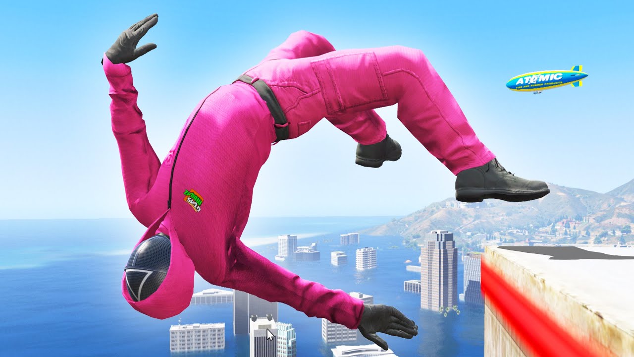 GTA 5 Ragdolls SQUID GAME GUARD Jumps/Fails (Euphoria Physics) #99