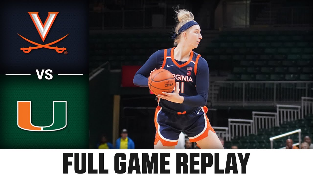 Virginia vs. Miami Full Game Replay | 2024-25 ACC Women's Basketball