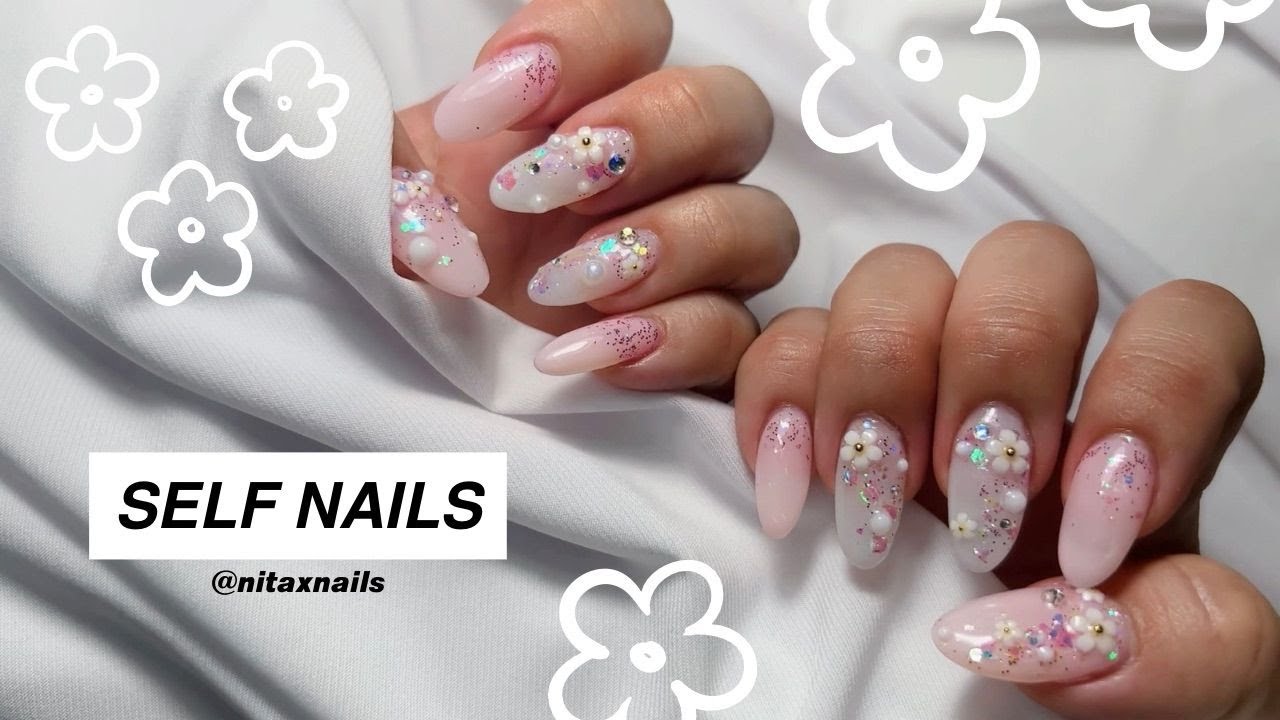 Self Nails Using Gel X and Korean Gel Products: Create Pretty Pink Spring Nails With Me