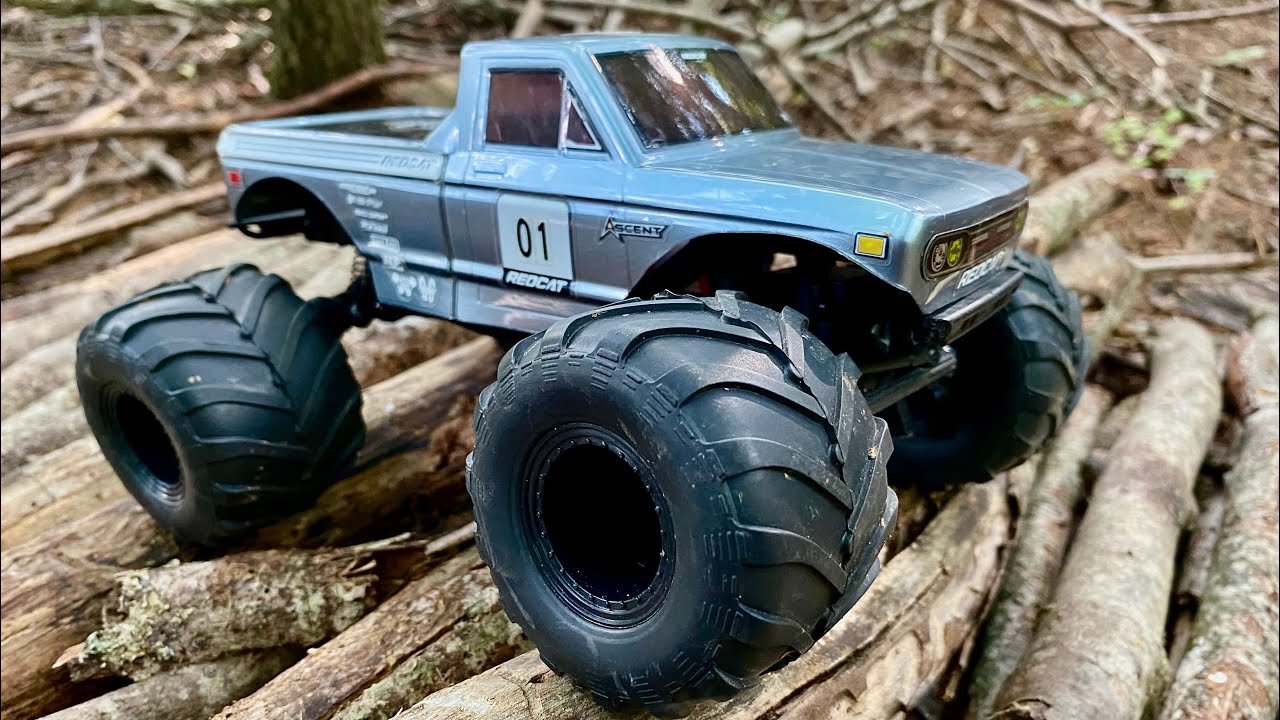 Redcat Ascent 18 I tested it with monster truck tires with a fun run in the forest. 