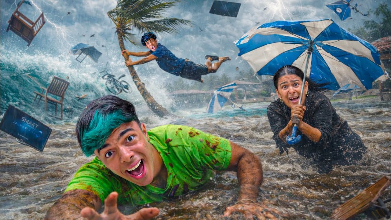 A TEMPESTADE FORTE DESTRUIU NOSSO RANCHO E ALAGOU TUDO!!😱☔️ *Estevão e Gabriel ficaram assustados 