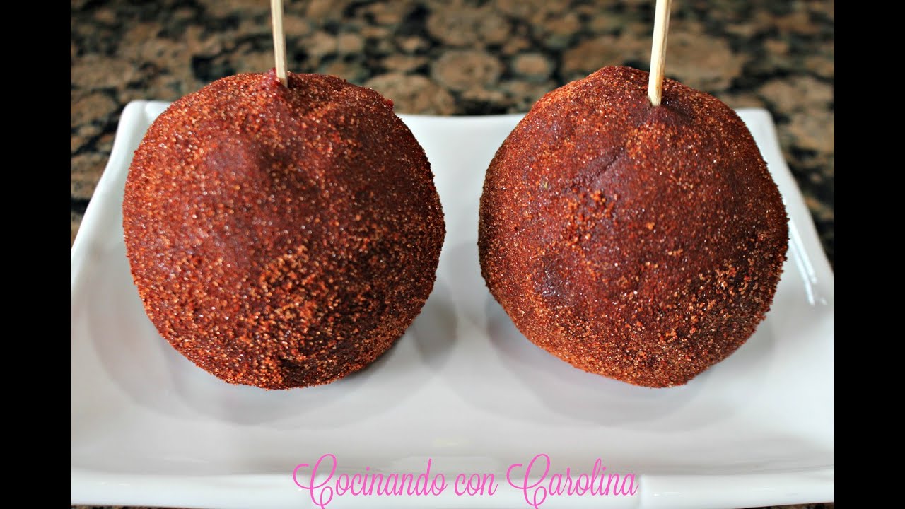MANZANAS CON CHAMOY 🍏🍎 MANZANAS CUBIERTAS DE CHAMOY