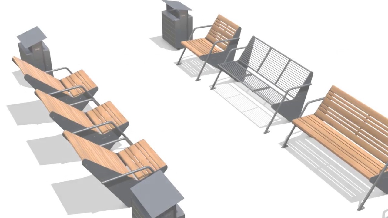 Urban furniture (Boomerang, Pazl, Verona)