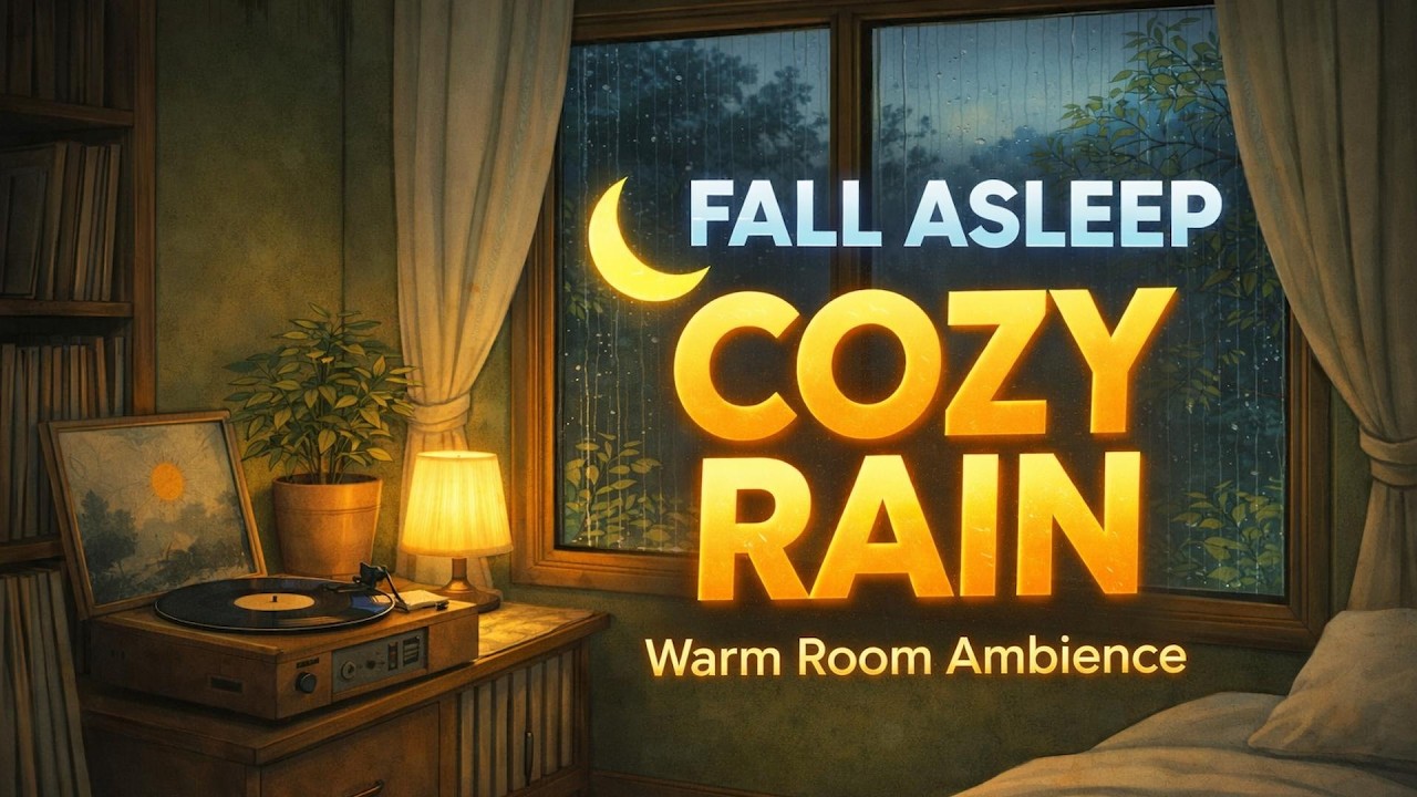 Cozy Rain Night 🌙 3 Hour Relaxing Ambience for Sleep, Study & Focus