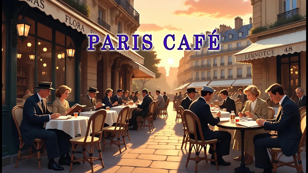Happy Paris Café Music | Sunny Golden Hour Instrumental for Relax & Study