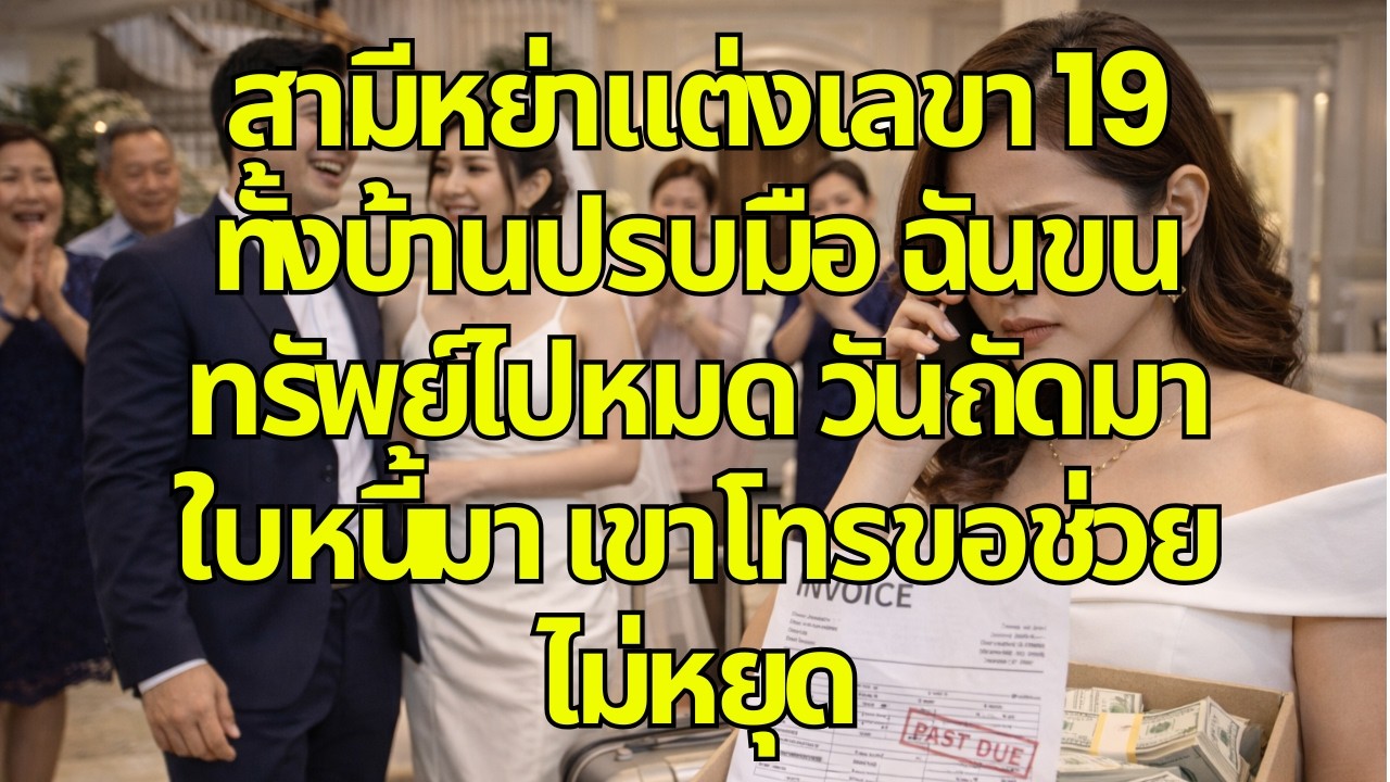 สามีหย่าแต่งเลขา 19 ทั้งบ้านปรบมือ ฉันขนทรัพย์ไปหมด วันถัดมาใบหนี้มา เขาโทรขอช่วยไม่หยุด