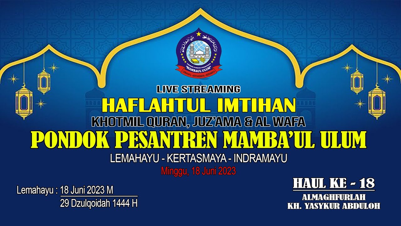 🔴 HAFLAHTUL IMTIHAN PON PES 