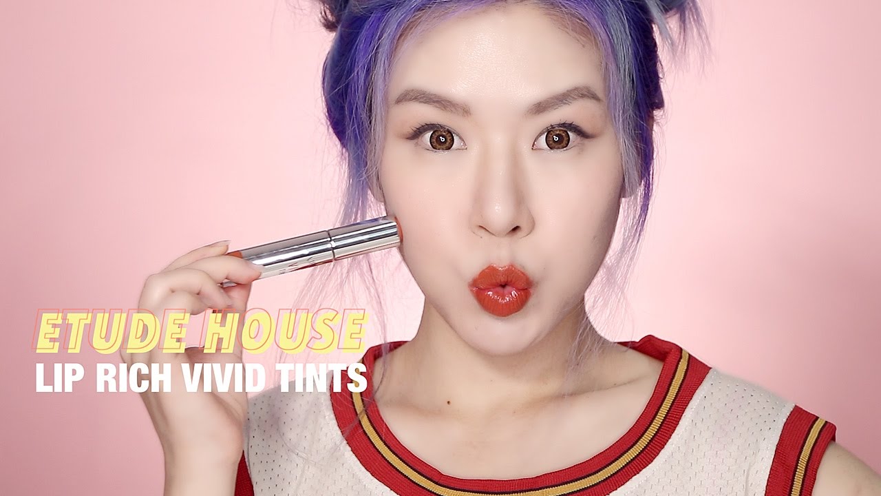 ETUDE HOUSE LIP RICH VIVID TINTS SWATCHES - All 10 Shades!