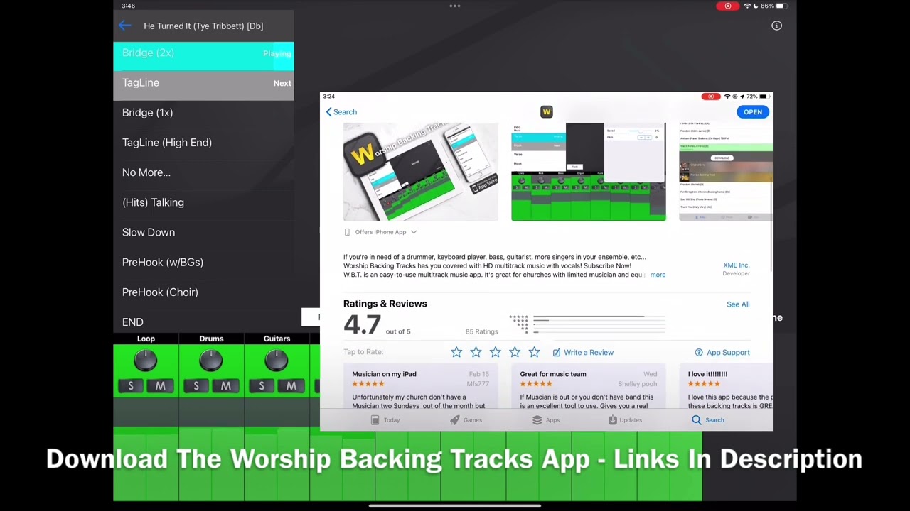 He Turned It (Tye Tribbett) Worship Backing Tracks App Preview