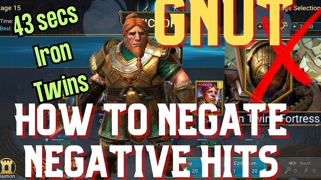How to compensate for negative hits with Gnut in the Iron Twins Fortress