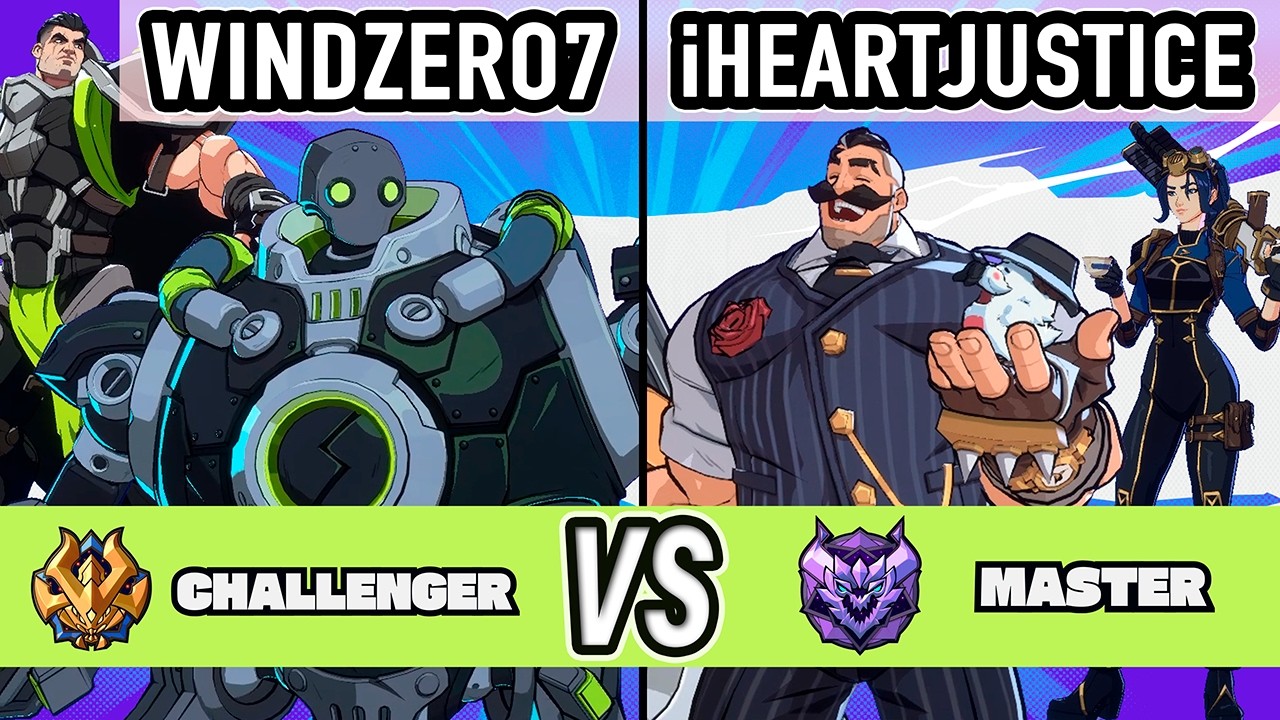 2XKO ▰ Windzero7 (Darius / Blitzcrank) vs Iheartjustice (Caitlyn / Braum) ▰ High Level Gameplay