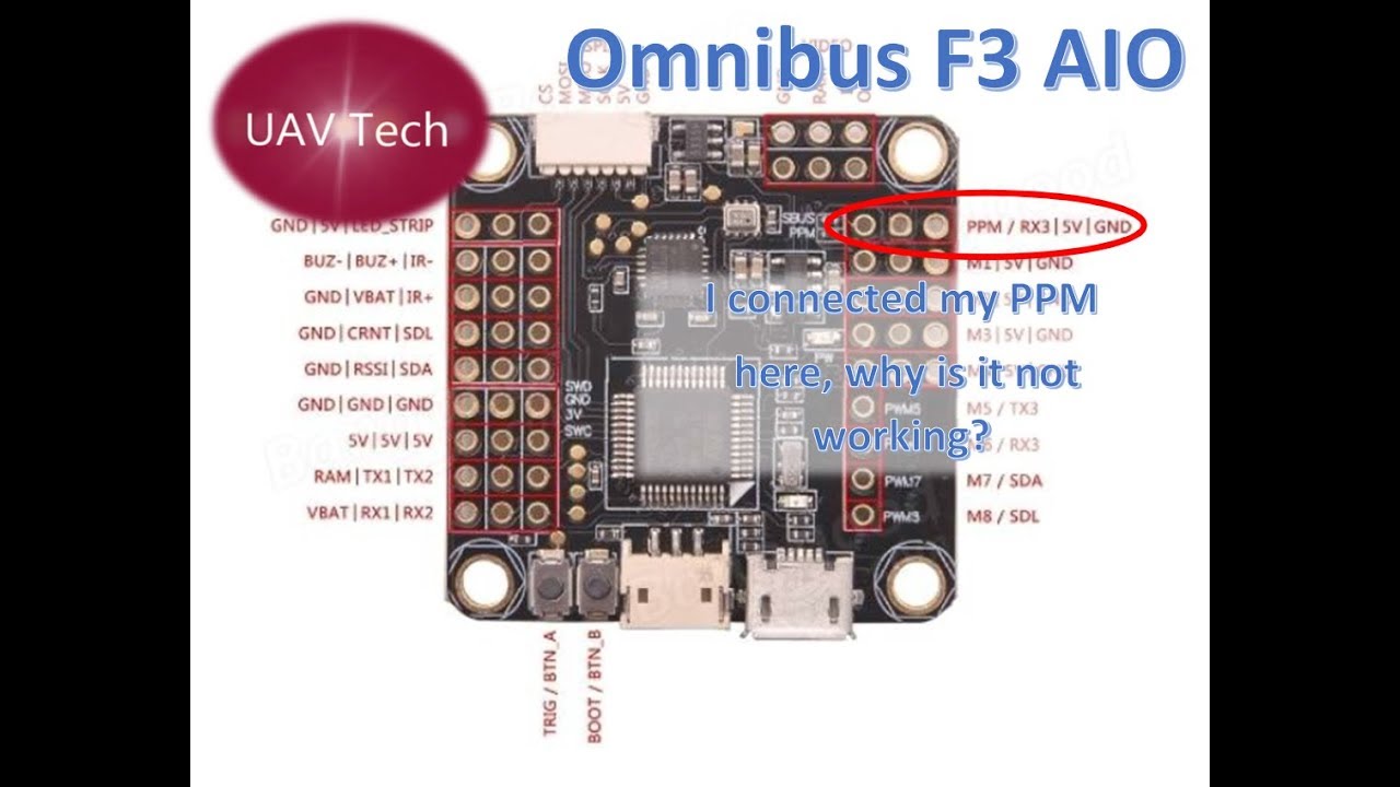 Troubleshoot: Connecting a PPM Reciever to an Omnibus F3 Board