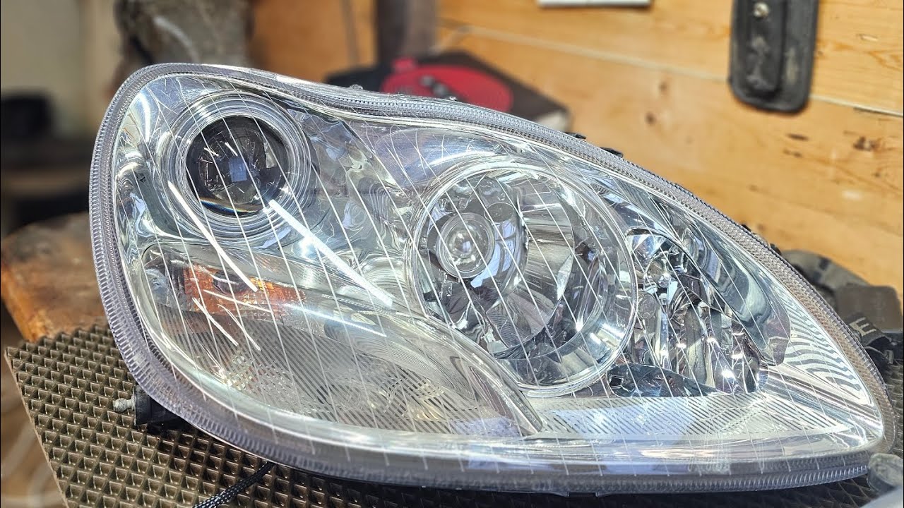Mercedes w220 - установка Bi-LED линз DIXEL BI-LED DT3252.