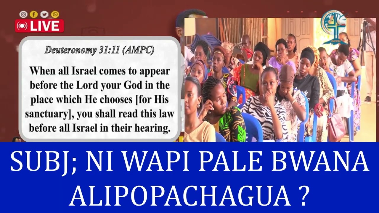 SUBJ; NI WAPI MAHALI PALE BWANA ALIPOPACHAGUA?