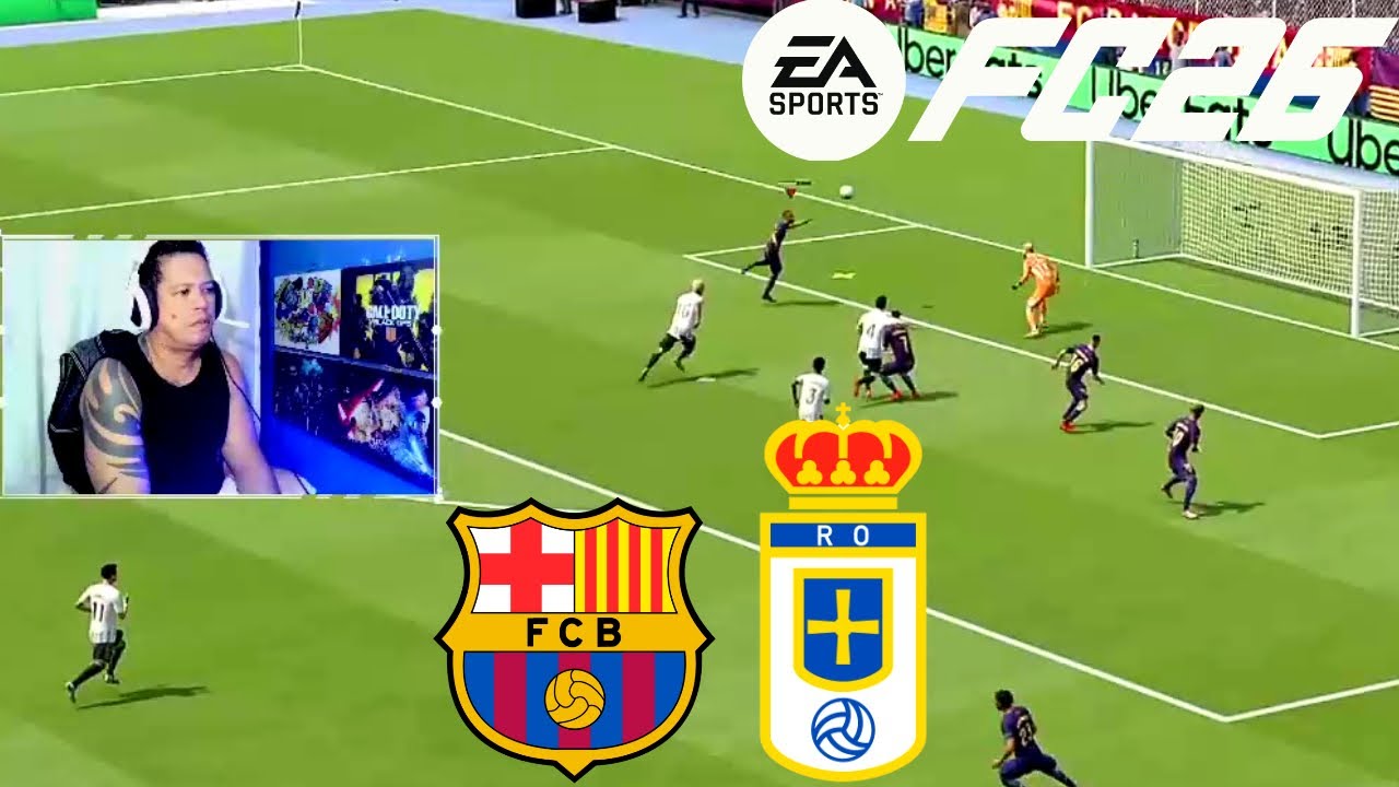 BARCELONA X REAL OVIEDO LA LIGA 2026 SIMULAÇÃO FUTEBOL FIFA 26