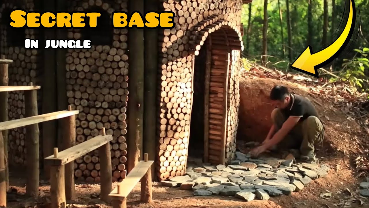 Building a Secret Base in the Wilderness | Survival Shelter Hidden in Nature