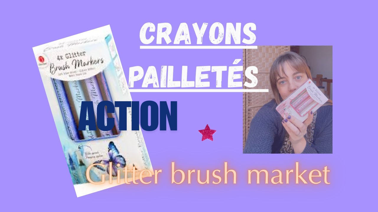 Test des Glitter Brush Markers ACTION ✨ Crayons peinture pailletés
