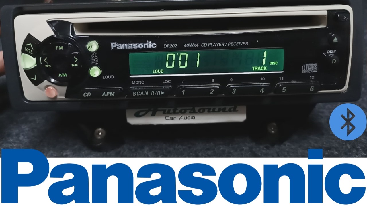 Panasonic Raro player automotivo DP202U Atualizado com instalação da placa bluetooth