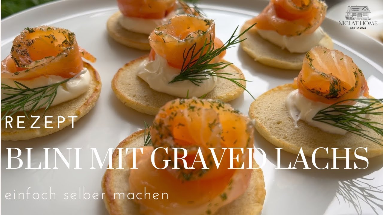 Blini Rezept mit graved Lachs - Ein perfektes Häppchen zum Brunch oder als Vorspeise
