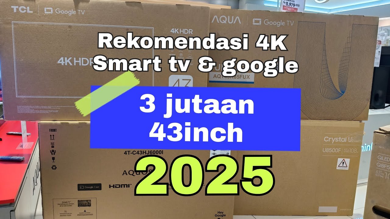 43-дюймовый Smart TV и рекомендации Google TV 2025 по цене 3 миллиона индонезийских рупий ‼️