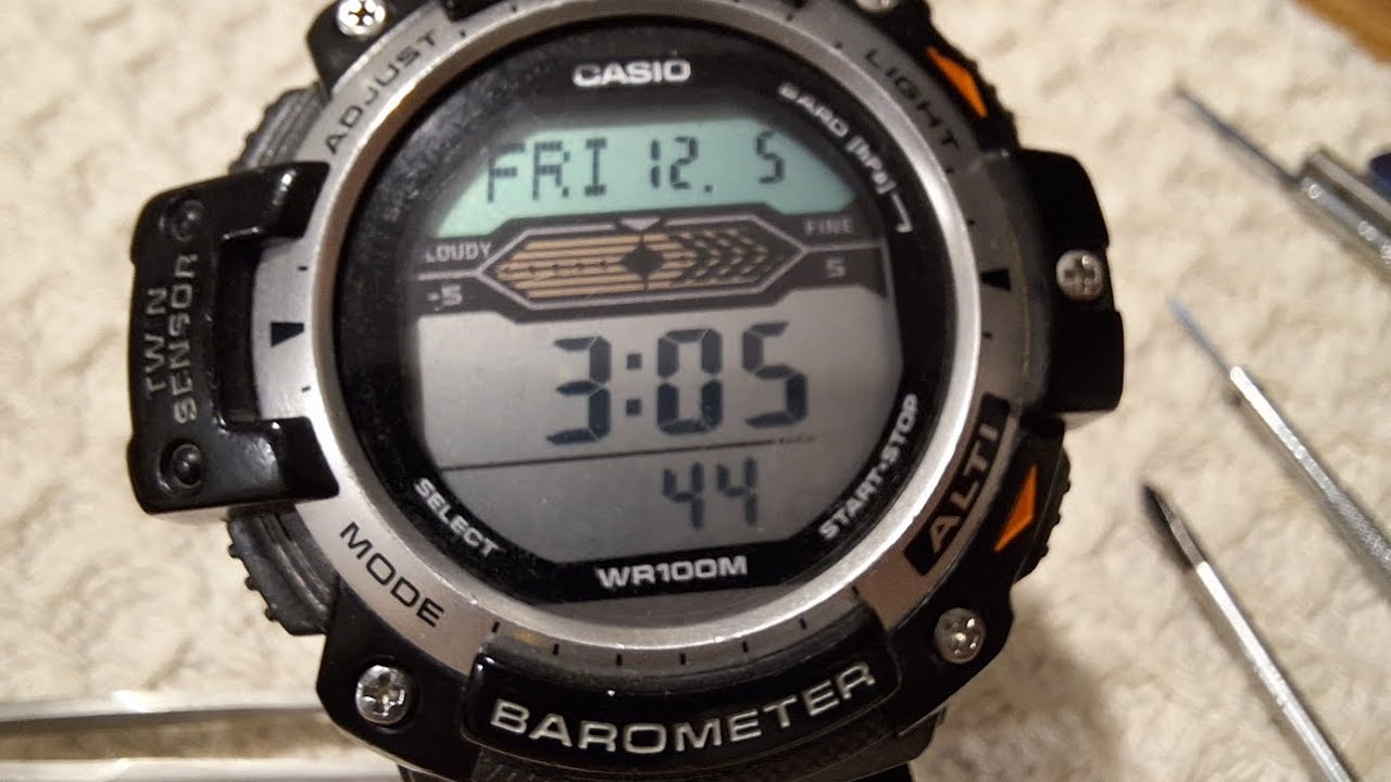 Как легко заменить батарейку в часах CASIO SGW 300H