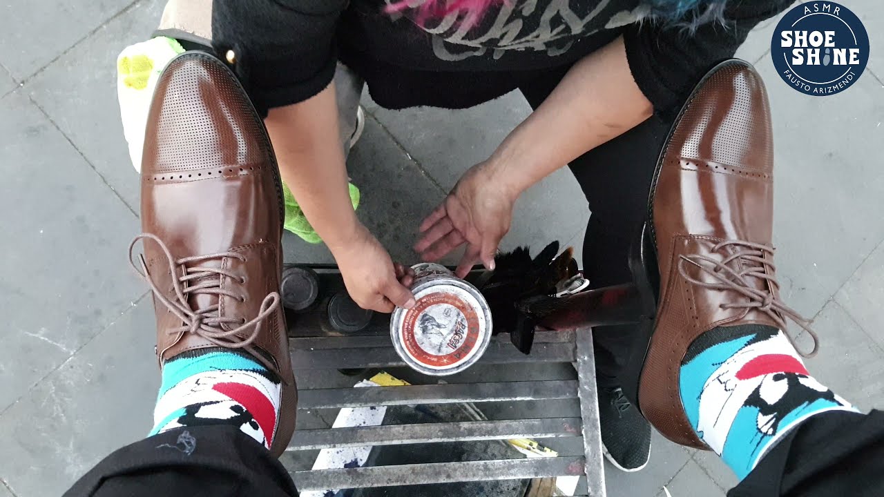 S4E187 shoe shine service by the Chato's wife  #ASMR #shoeshine #faustoarizmendi