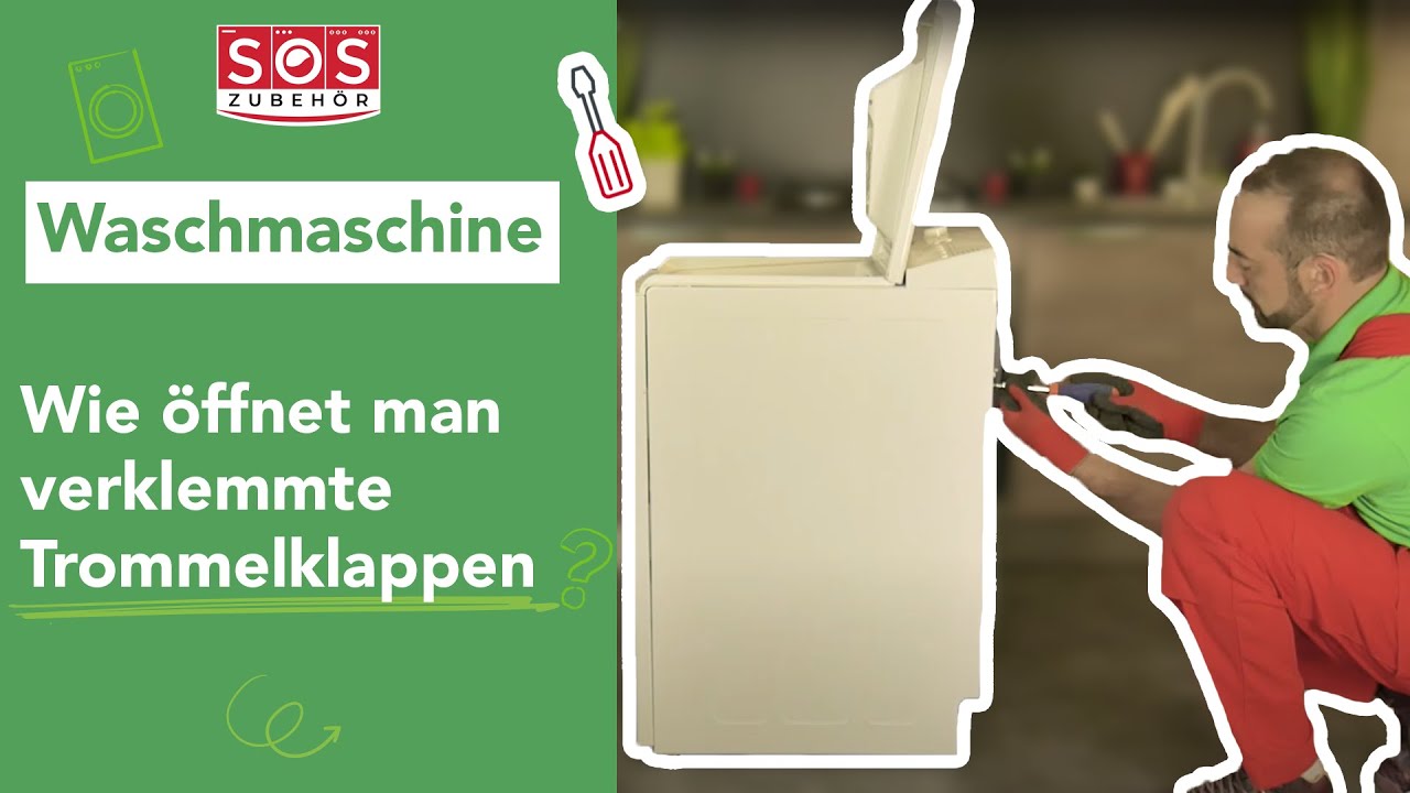 Wie &ouml;ffnet man verklemmte Trommelklappen bei einer Toplader-Waschmaschine?