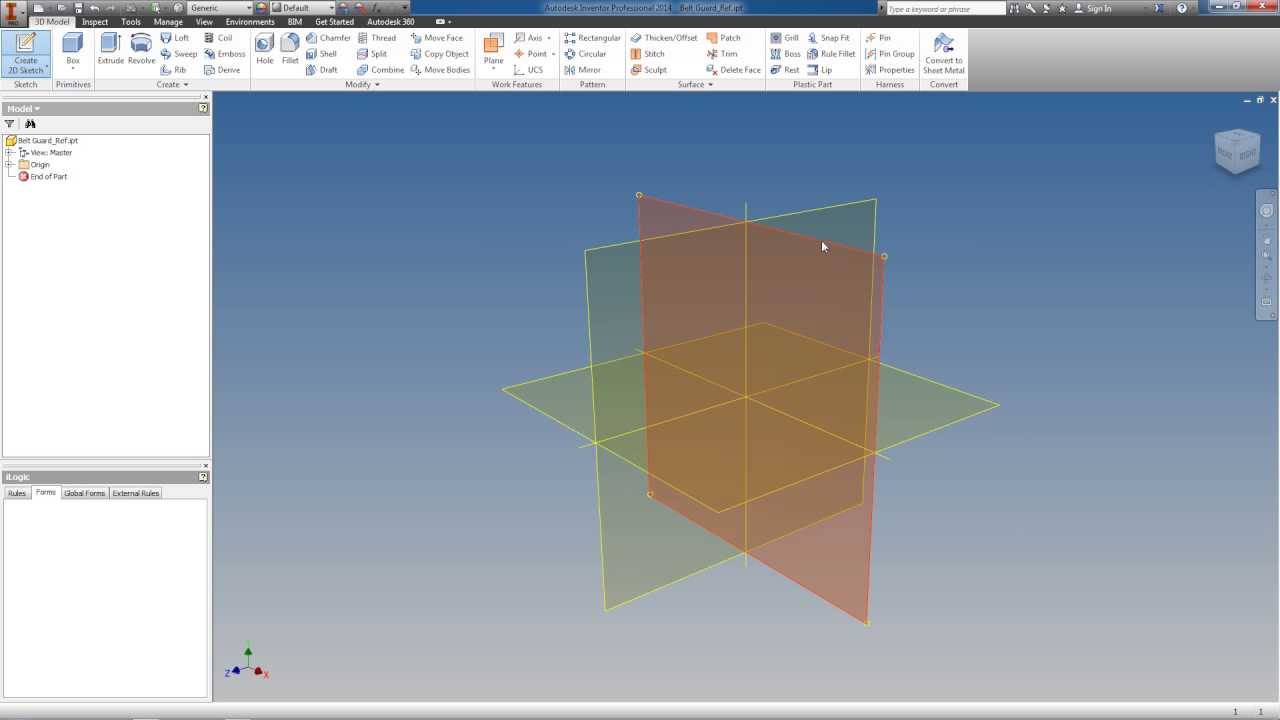 Part 1 - How to create a simple skeleton sketch driven assembly within Autodesk Inventor.