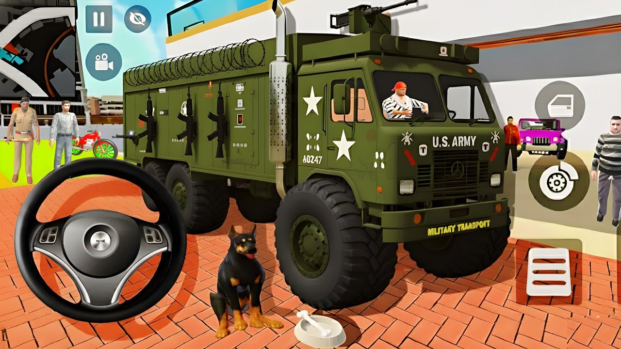 🤑Indian Thift Auto Simulator🤩Indian Showroom Purchase😯Modified Lexriy Gun Army trauk And Bike🥳Game