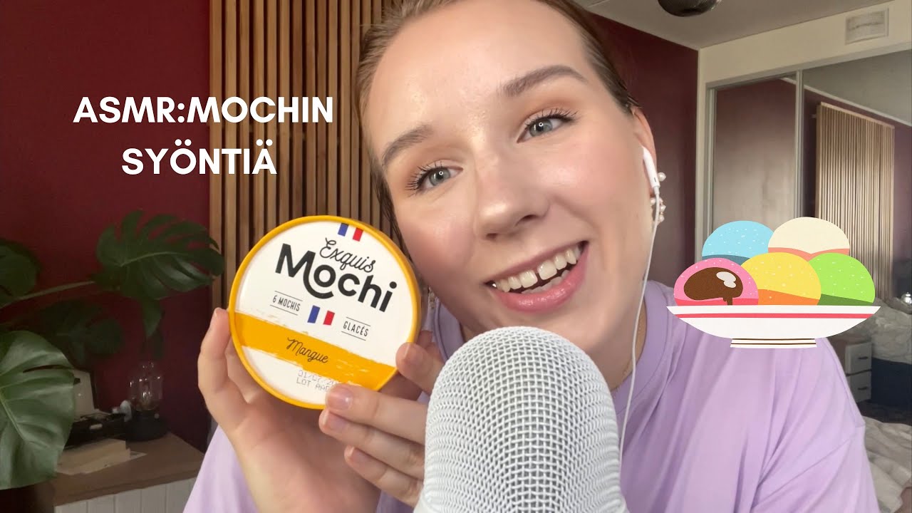 ASMR SUOMI Syödään Mocheja ✨ Suuääniä, syömisääniä, naputtelua, jäiden kolinaa 🧊