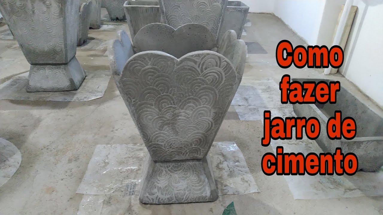 Como fazer jarro de cimento - Artes Antônio Carlos