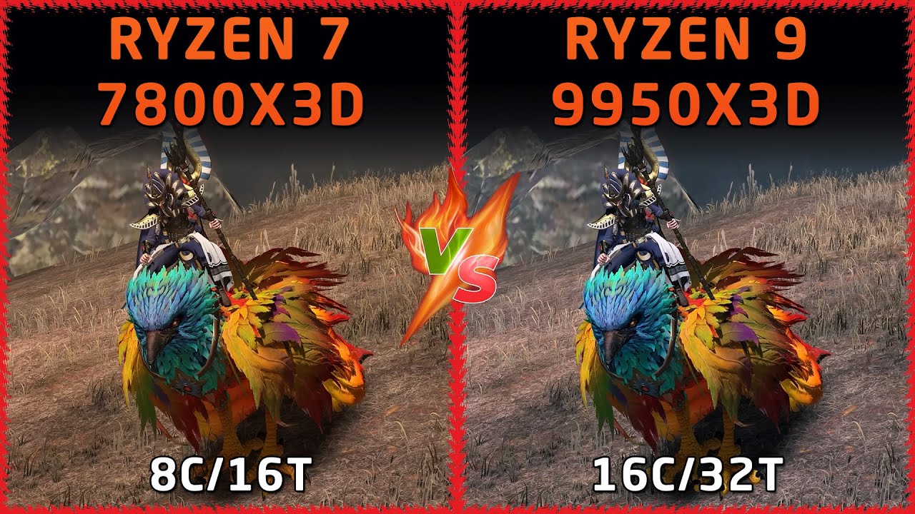 AMD Ryzen 7 7800X3D vs AMD Ryzen 9 9950X3D