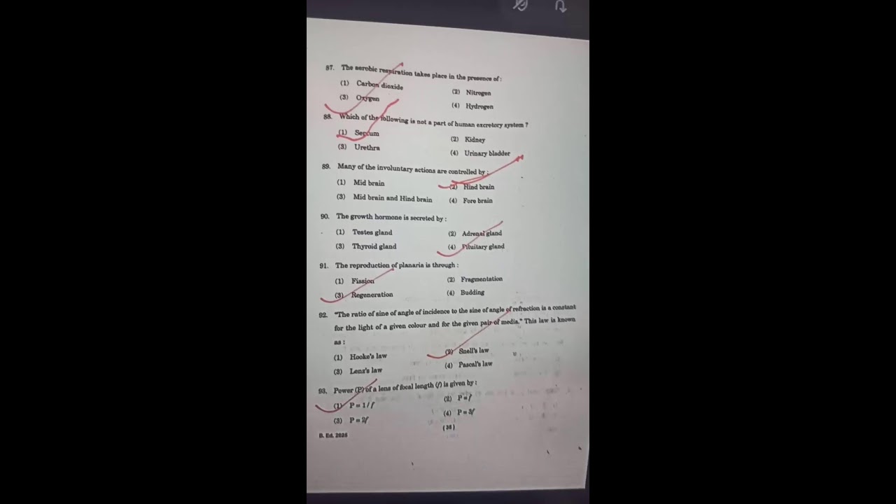 IGNOU B. Ed ENTRANCE QUESTION 2025 , QUESTION AND  ANSWER
