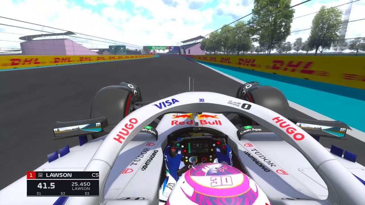 Liam Lawson onboard Miami gp in assetto corsa 