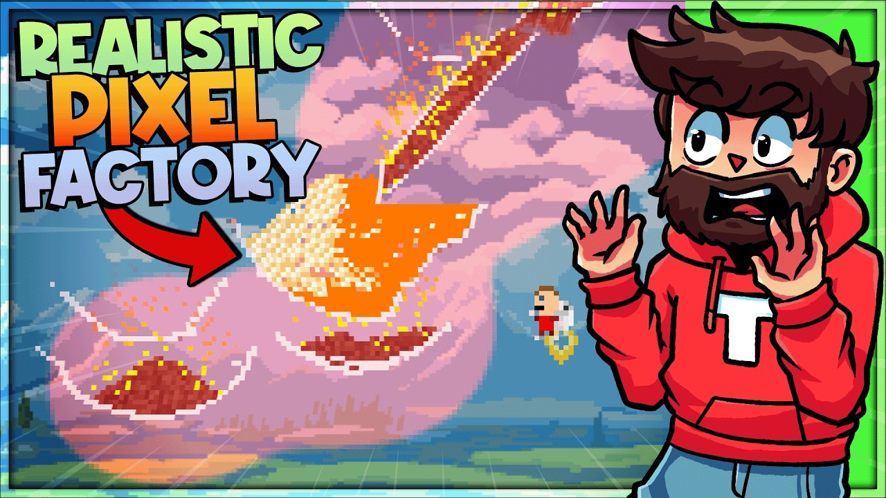I Used REALISTIC PHYSICS and CHEMICAL REACTIONS to Build a Pixel Factory in Atomcraft!