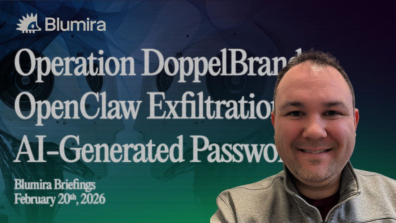 Operation DoppelBrand, OpenClaw Exfiltration, and AI-Generated Passwords - Blumira Briefings