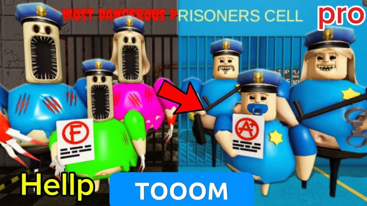 BARRY WOMAN STUCK IN PRISON BARS? MUSCLE BARRY FALL IN LOVE in BARRY'S PRISON RUN! 