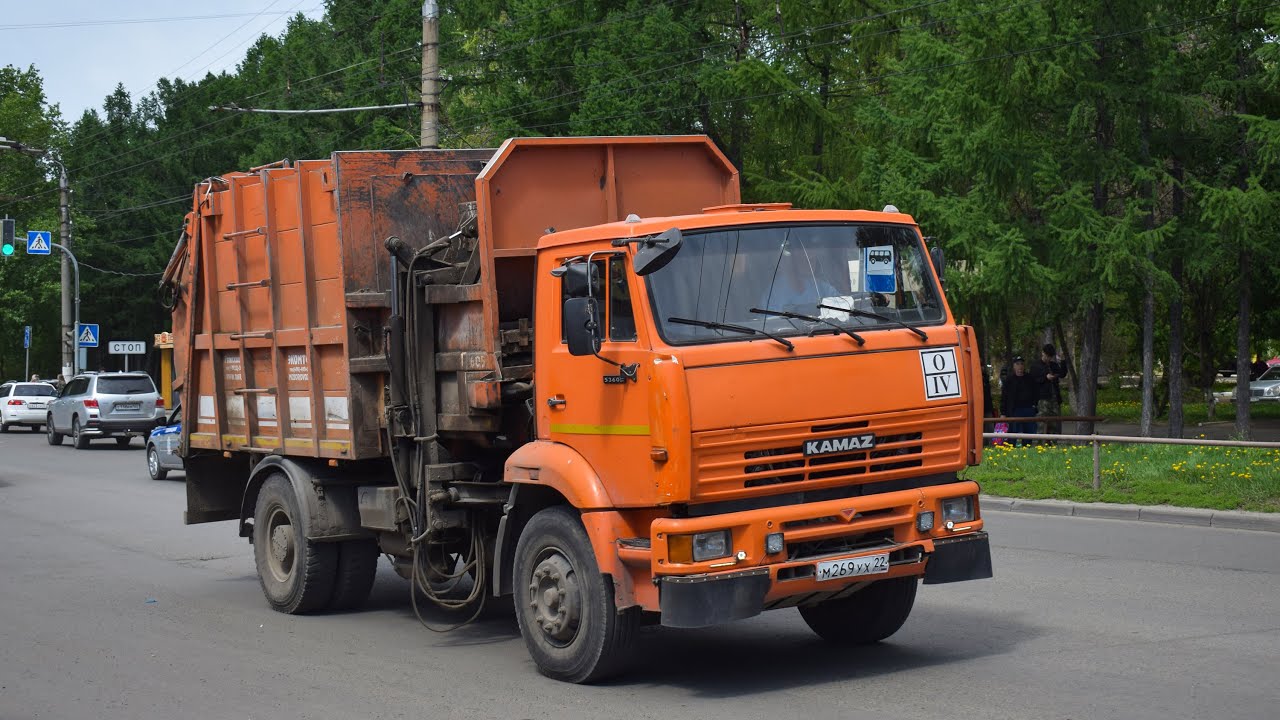 Мусоровоз МКМ-4605 (МК 4453-05) на шасси КамАЗ-53605-62 (М 269 УХ 22) / KAMAZ garbage truck.