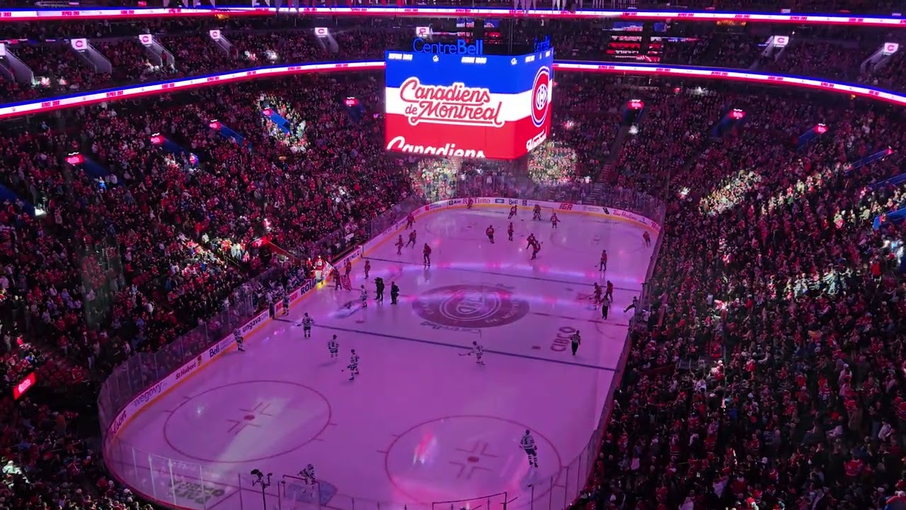 Montreal Canadiens Entrance vs San Jose Sharks, March 14th 2026, Bell Centre, Montreal Quebec. 4K