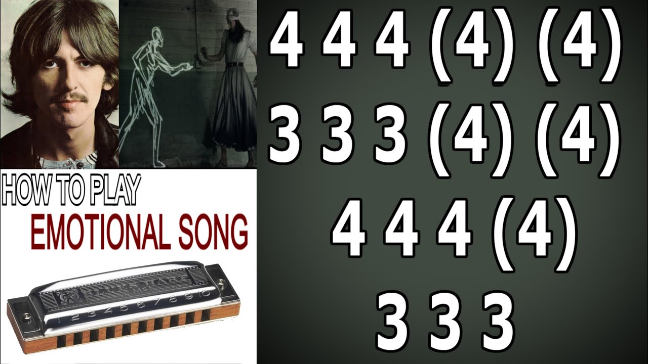 THIS IS EMOTIONAL & EASY TO PLAY, WHILE MY GUITAR GENTLY WEEPS HARMONICA ( C DIATONIC ), ARMÓNICA