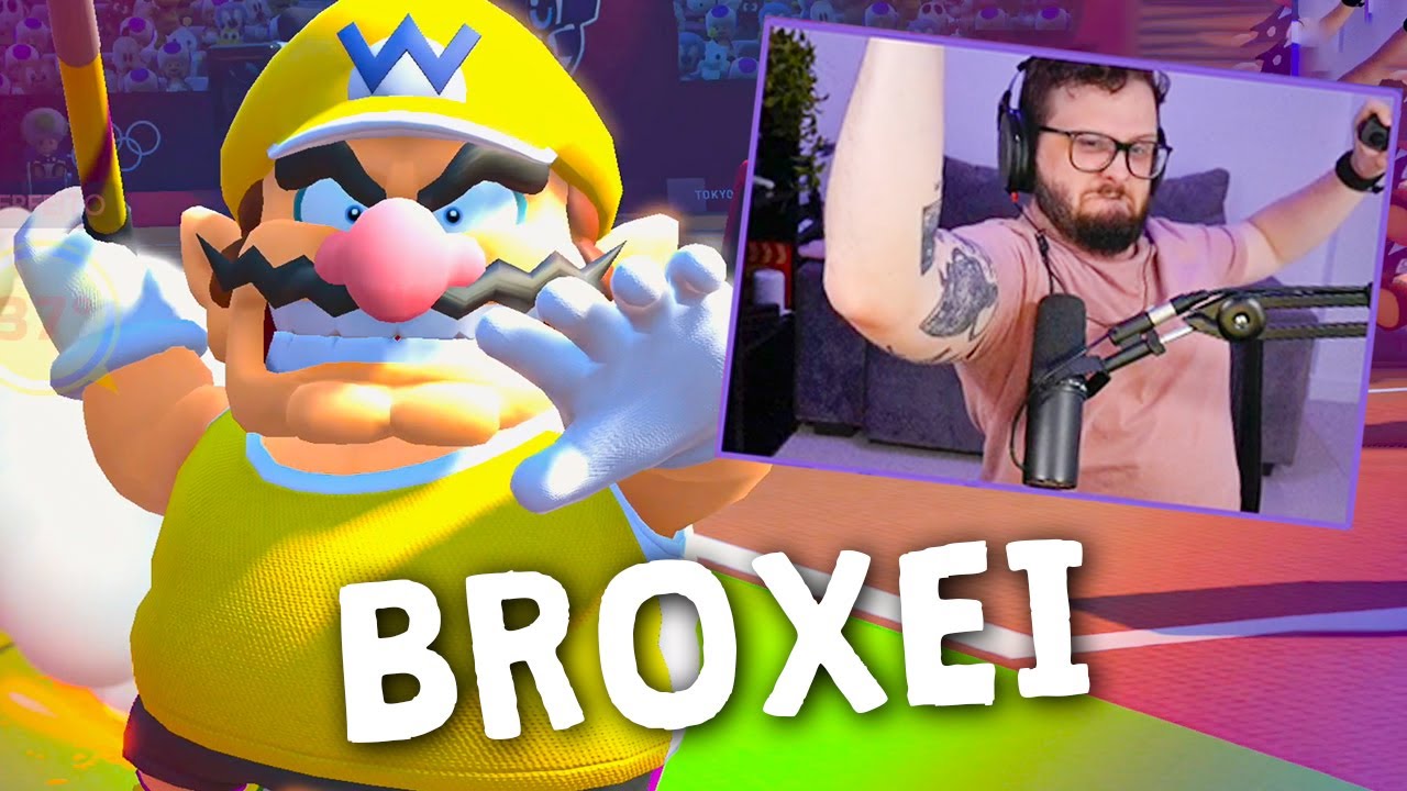 4 amigos broxas jogando Mario & Sonic Tokyo 2020