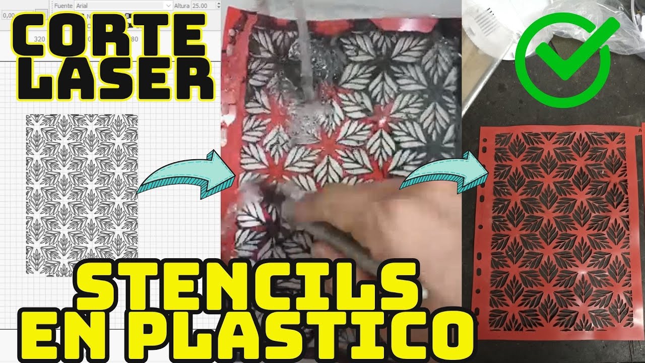 Cómo hacer plantillas o stencils en acetato o material plástico flexible usando corte láser