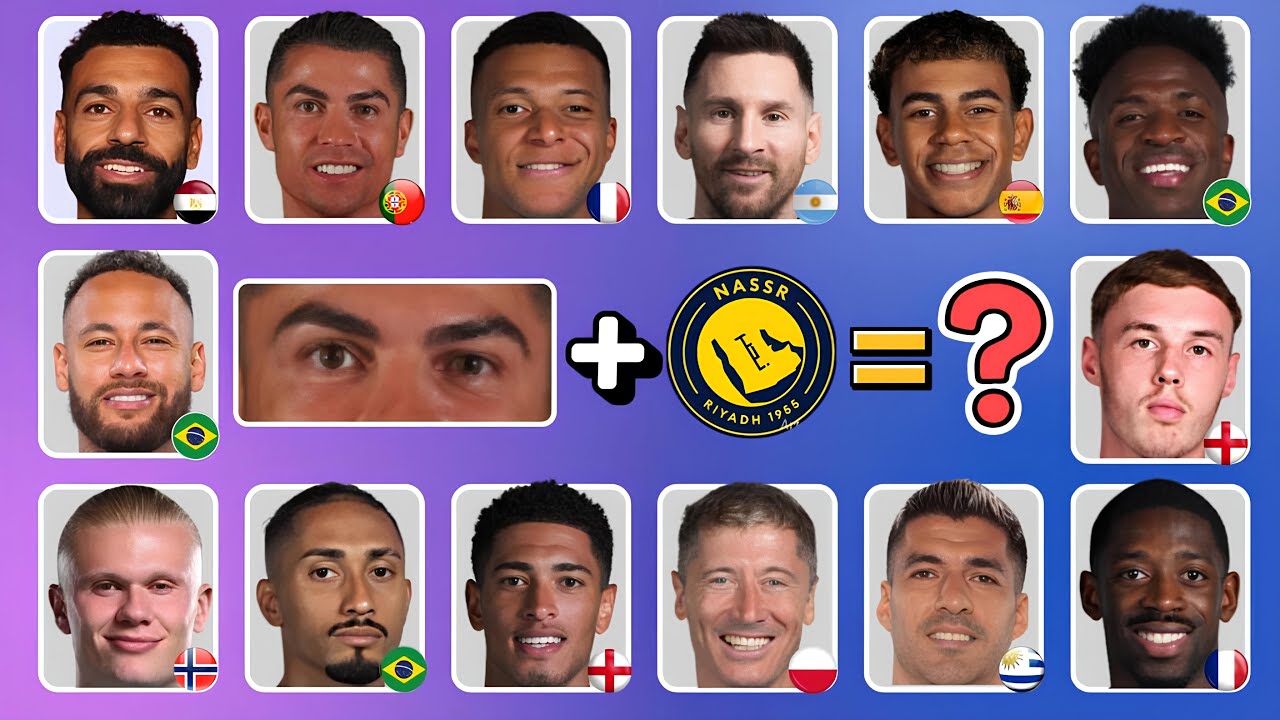 خمن اللاعب من خلال  الأغنية + العيون +  النادي + الجنسية ⚽💯 || رونالدو , ميسي , نيمار