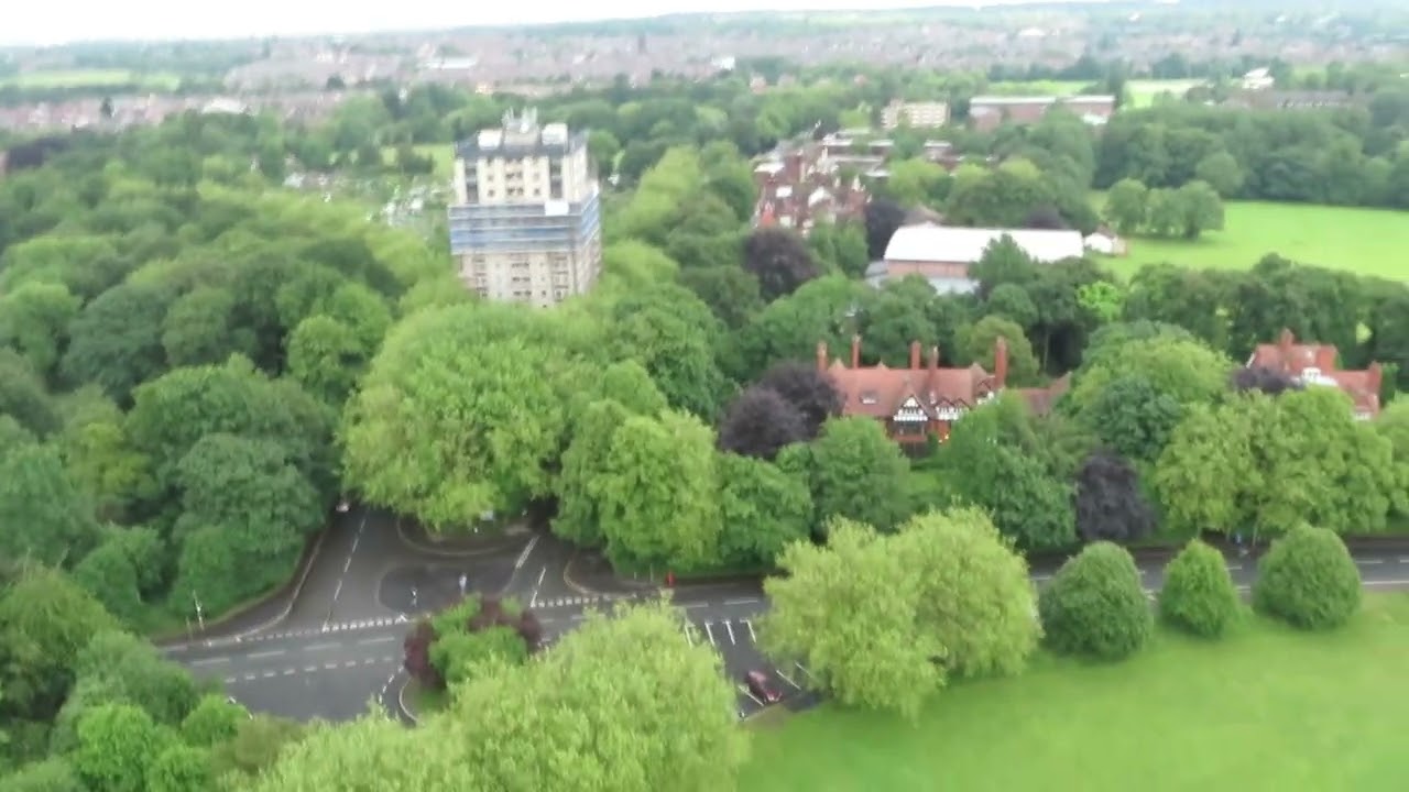 Drone Aerial Video of Sefton Park Liverpool Pt2.