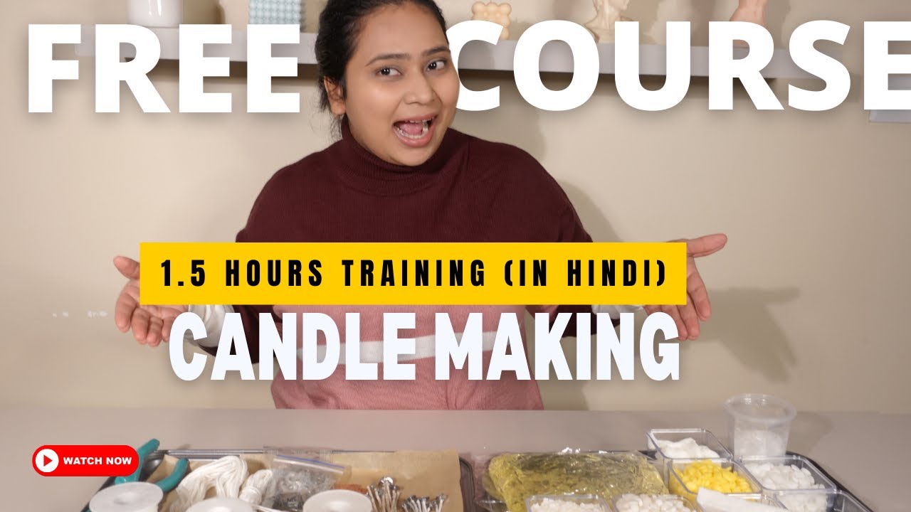 FREE CANDLE MAKING COURSE  2025| FREE Candle Making Course For Beginners in Hindi  #candlemaking