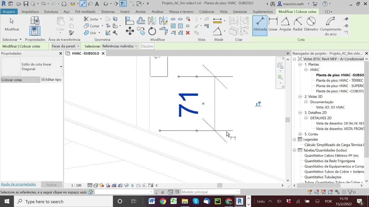 V2 - Lançando evaporadoras e condensadoras em um projeto de climatização no Revit