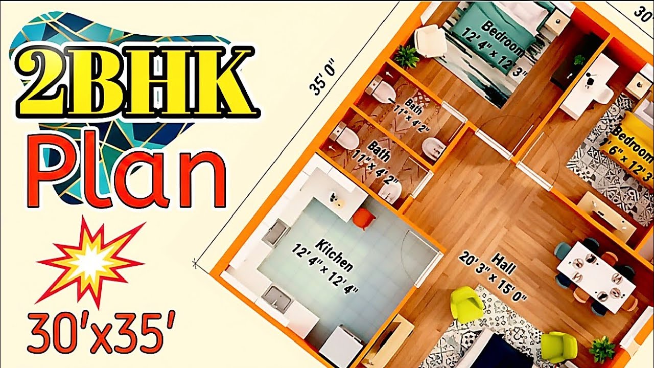 30x35 House Plan | Modern 2BHK Home Design | Complete Walkthrough by HM Architecture
