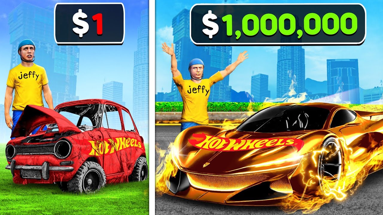 $1 To $1,000,000 HOT WHEELS In GTA 5!