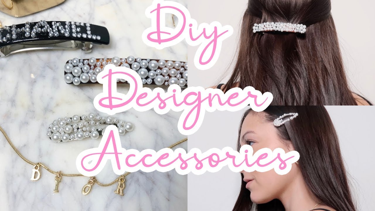 DIY DESIGNER ACCESSORIES! | Hair Clips & Necklace
