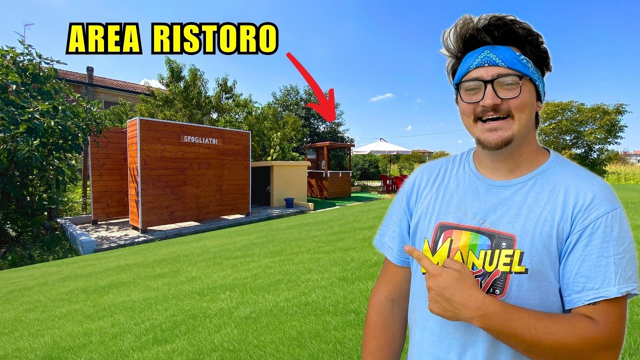 COSTRUISCO UN CAMPO DA CALCIO EP.6 area ristoro